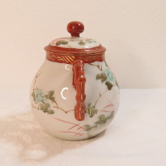 Antique Hand Painted Doubled Handled Bowl Japan - Picture 3 of 9